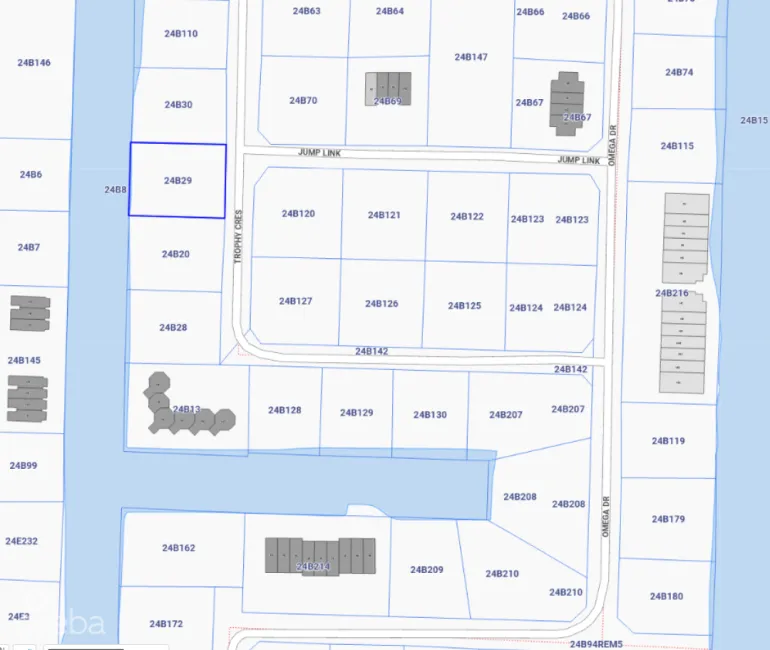 CANAL DUPLEX LOT  ( .2984 ACRE)